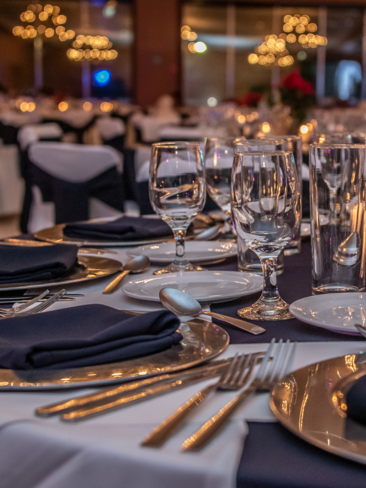 Recepção elegante preparada para evento
